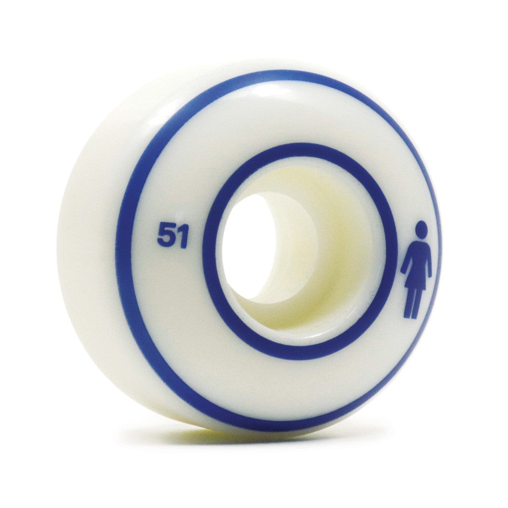 Roda Girl Skateboards Boarder OG Staple 51mm - 99A - Branco / Azul