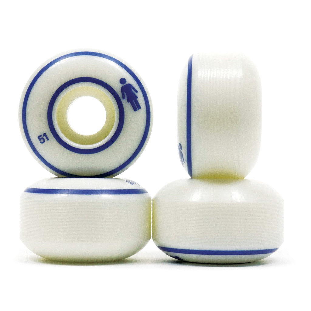 Roda Girl Skateboards Boarder OG Staple 51mm - 99A - Branco / Azul