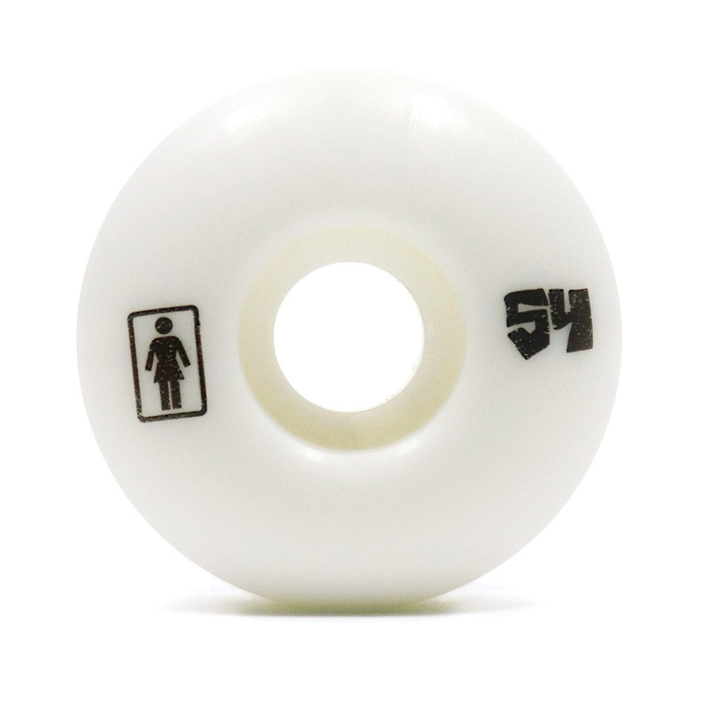Roda Girl Skateboards Kokopelli 54mm - 99A - Branco / Vermelho