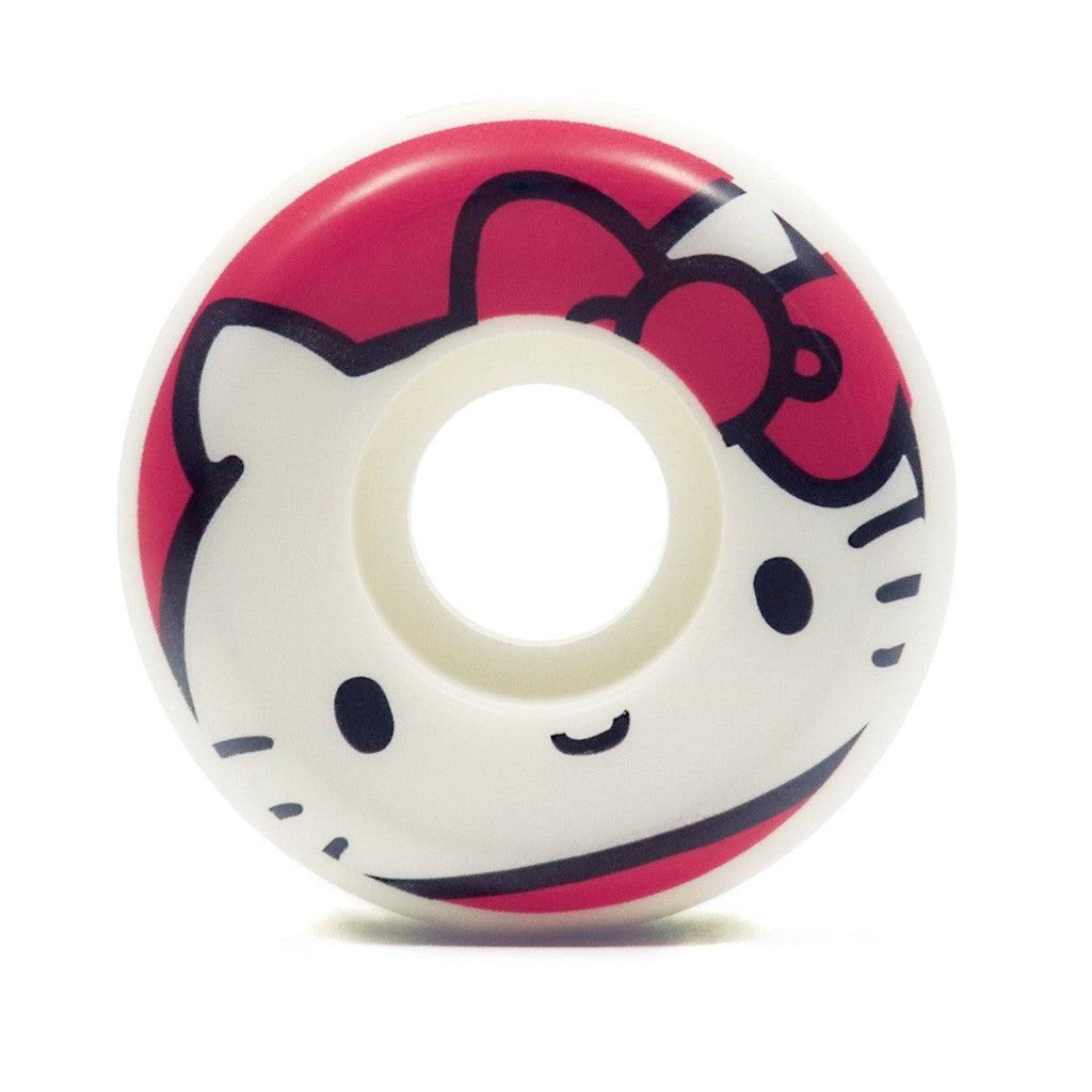 Roda Girl Skateboards Girl x Hello Kitty 45th Anniversary 50mm - 99A - Branco / Rosa / Preto