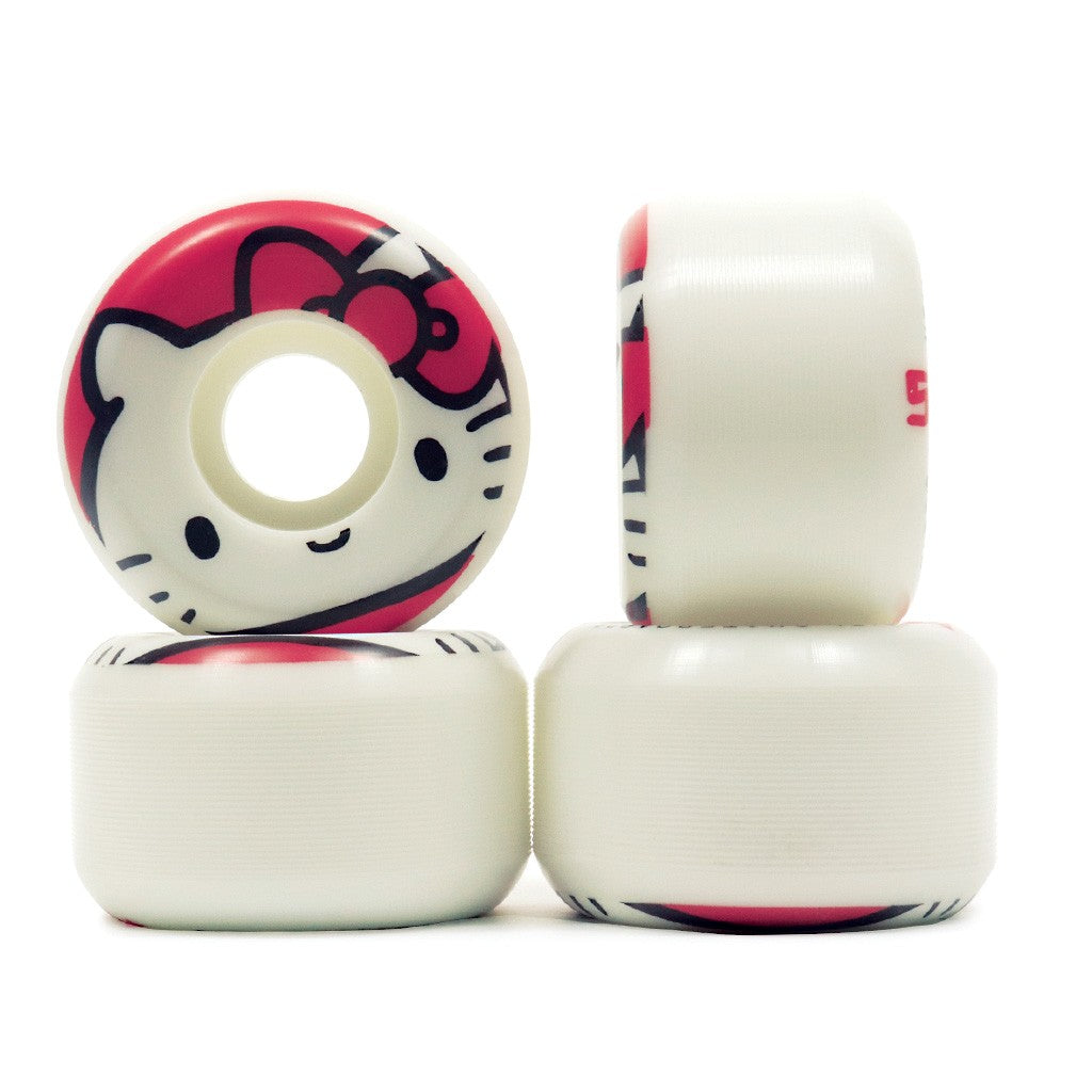 Roda Girl Skateboards Girl x Hello Kitty 45th Anniversary 50mm - 99A - Branco / Rosa / Preto