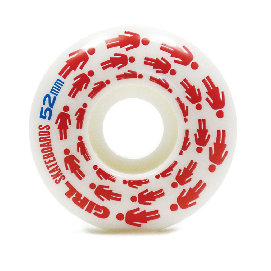 Roda Girl Skateboards OG Around 52mm - 99A - Branco / Vermelho / Azul