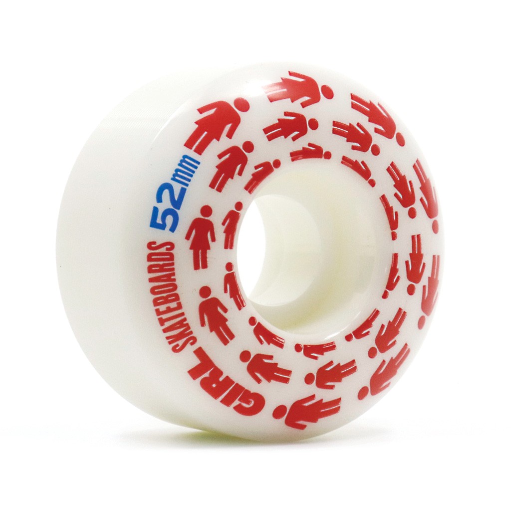 Roda Girl Skateboards OG Around 52mm - 99A - Branco / Vermelho / Azul