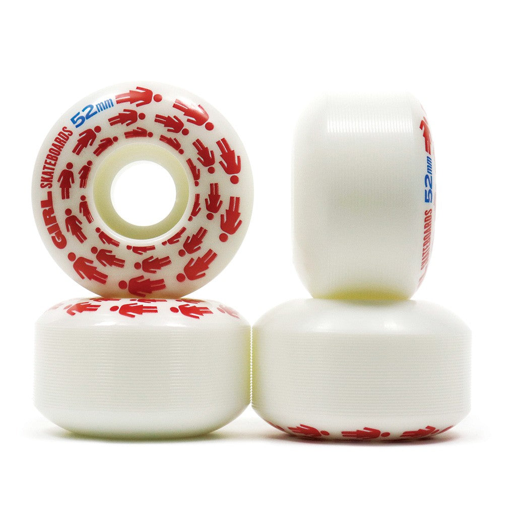 Roda Girl Skateboards OG Around 52mm - 99A - Branco / Vermelho / Azul