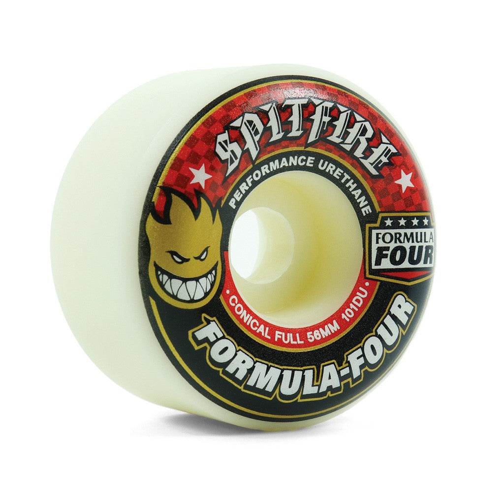 Roda Spitfire Wheels Conical Full Formula Four 56mm - 101DU - Bege Claro / Preto / Vermelho