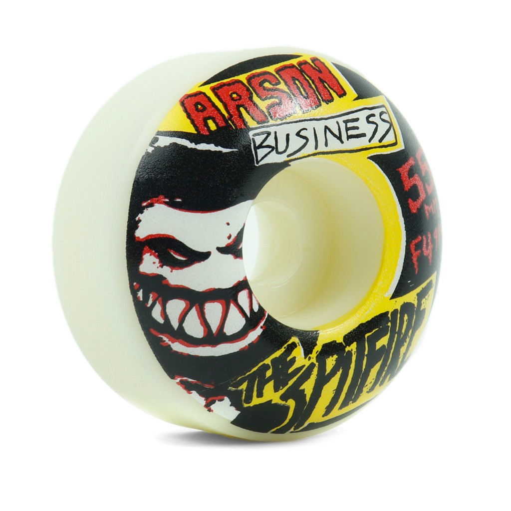 Roda Spitfire Wheels Arson Business Classic Formula Four 55mm - 99DU - Bege / Preto / Amarelo