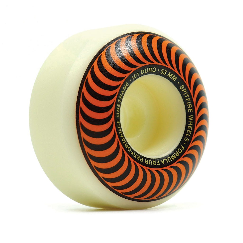 Roda Spitfire Wheels Classic Formula Four 53mm - 101DU - Bege / Preto / Laranja
