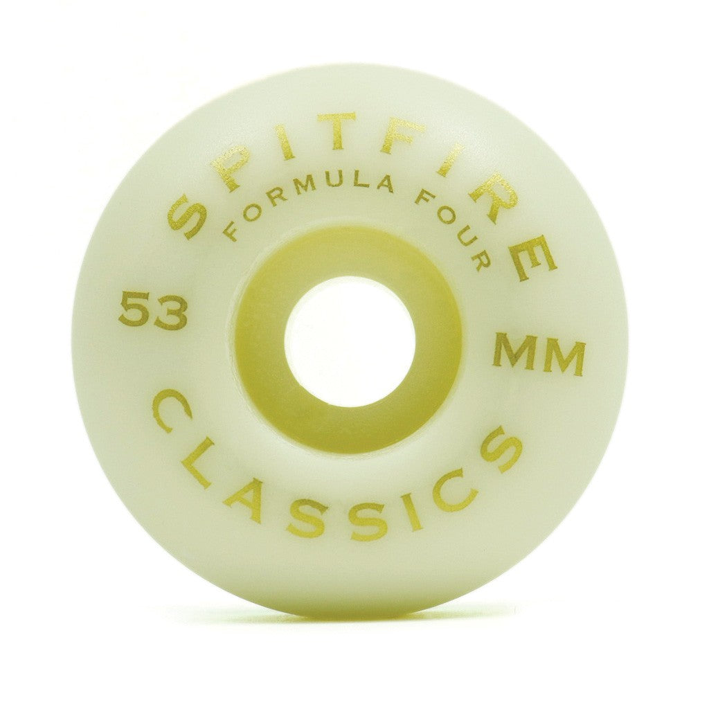 Roda Spitfire Wheels Classic Formula Four 53mm - 101DU - Bege / Preto / Laranja
