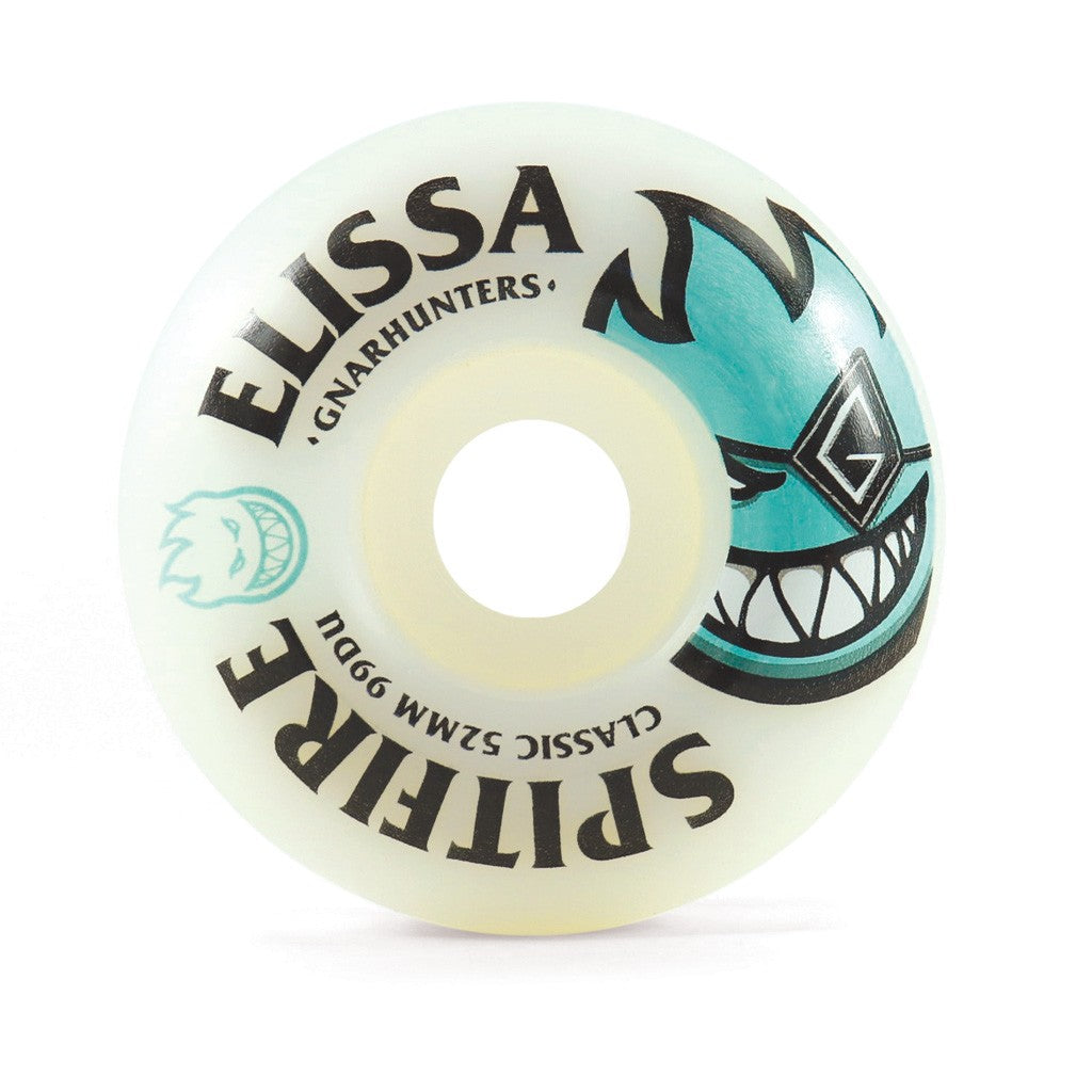 Roda Spitfire Wheels Elissa Gnarhunters Classic 52mm - 99DU - Branca / Preto / Verde