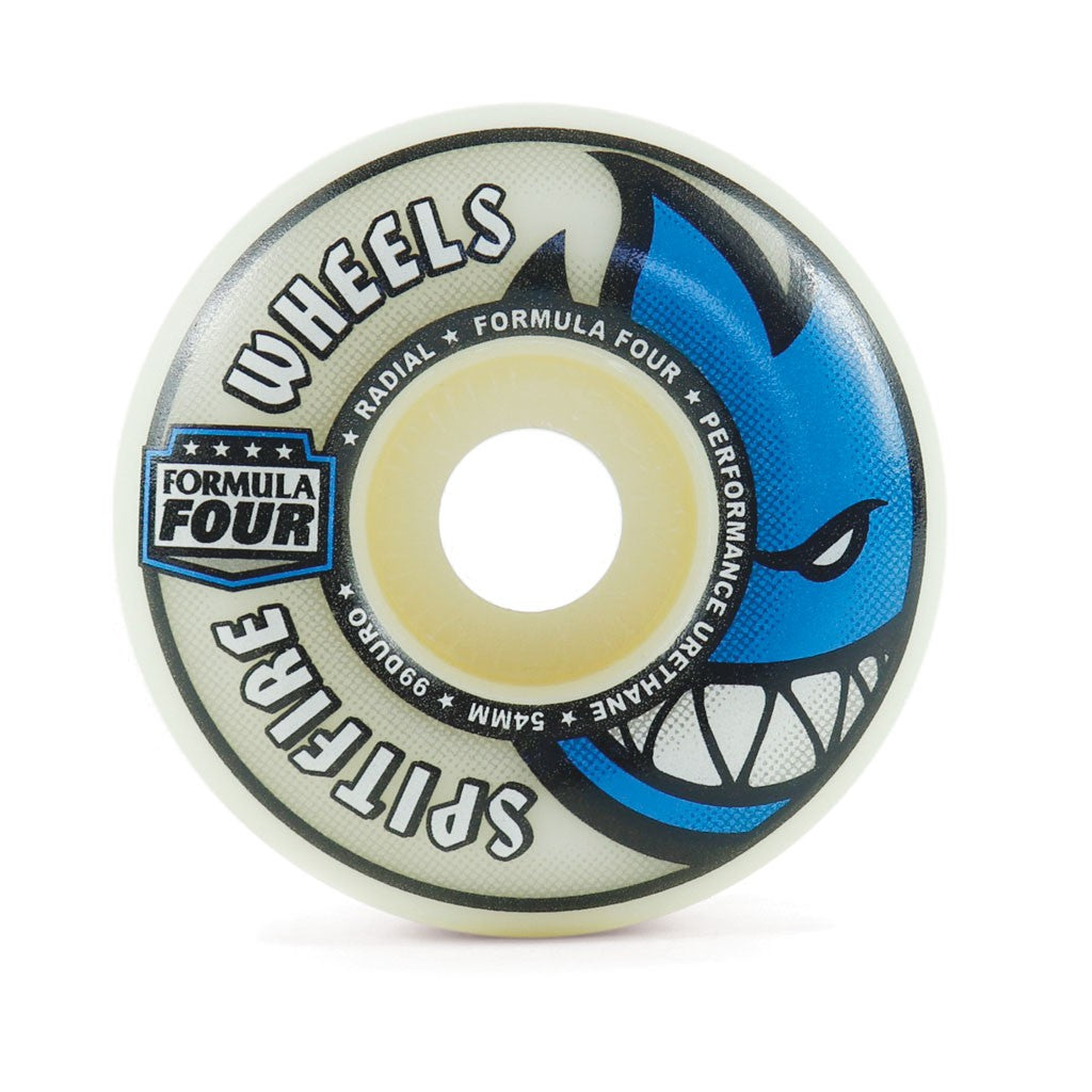 Roda Spitfire Wheels Radial Formula Four 54mm - 99A - Natural / Preto / Azul