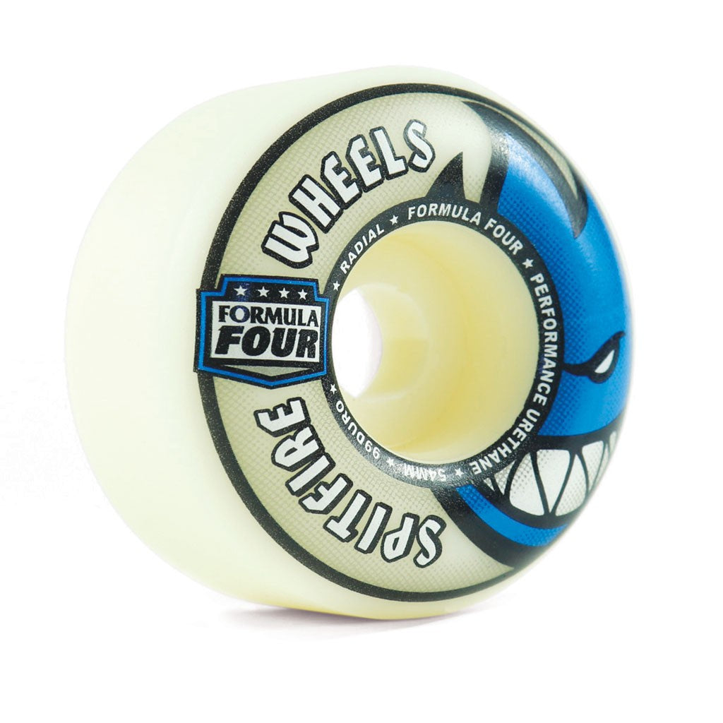 Roda Spitfire Wheels Radial Formula Four 54mm - 99A - Natural / Preto / Azul