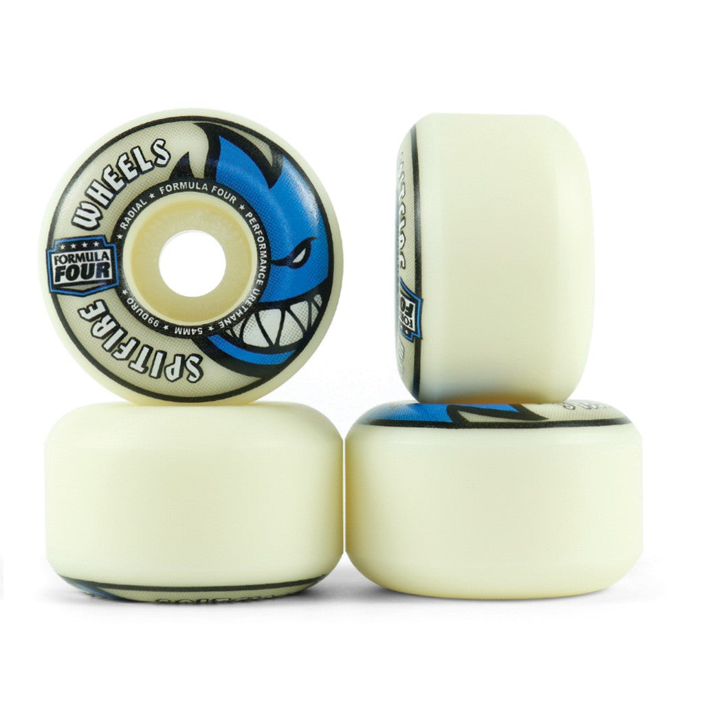Roda Spitfire Wheels Radial Formula Four 54mm - 99A - Natural / Preto / Azul