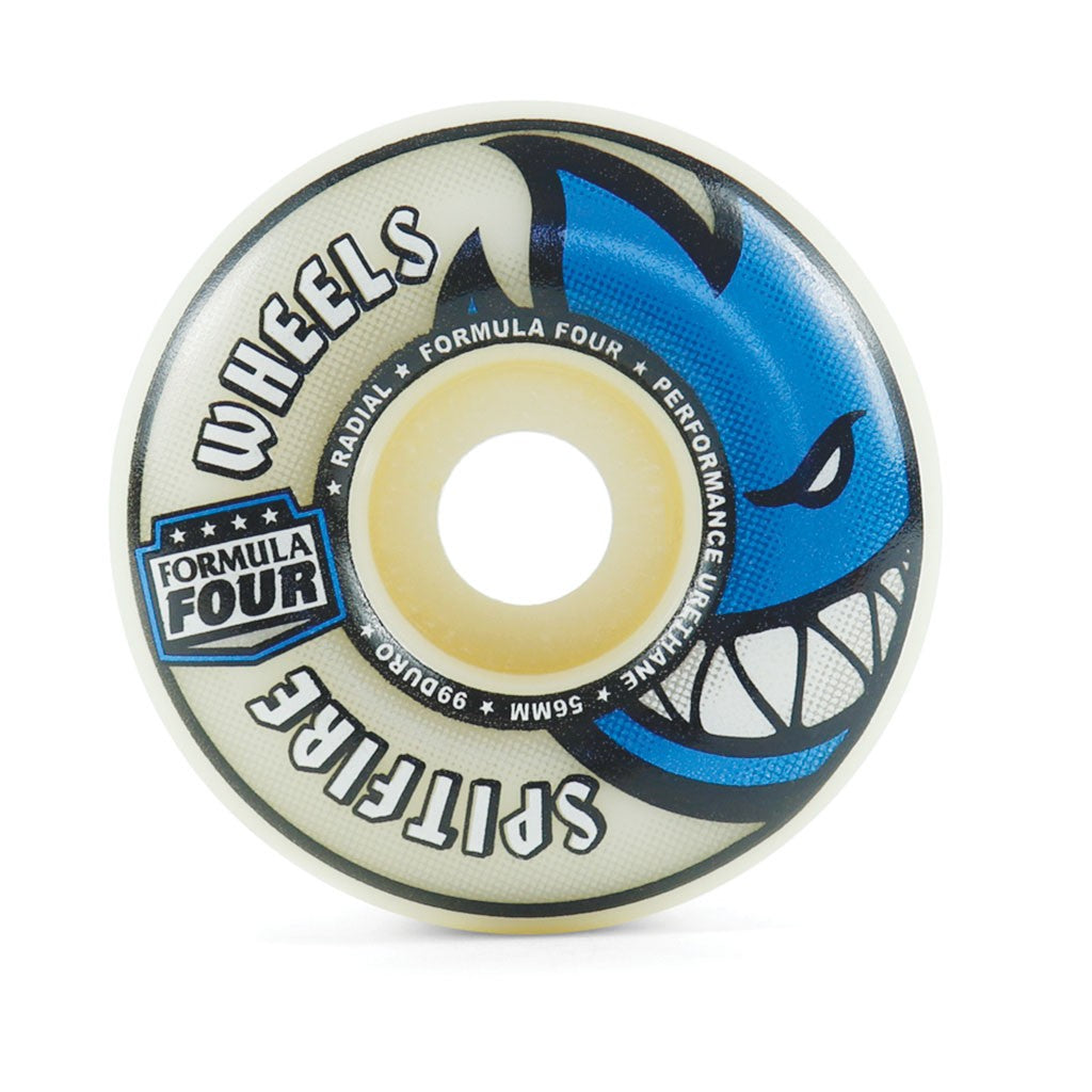 Roda Spitfire Wheels Radial Formula Four 56mm - 99A - Natural / Preto / Azul