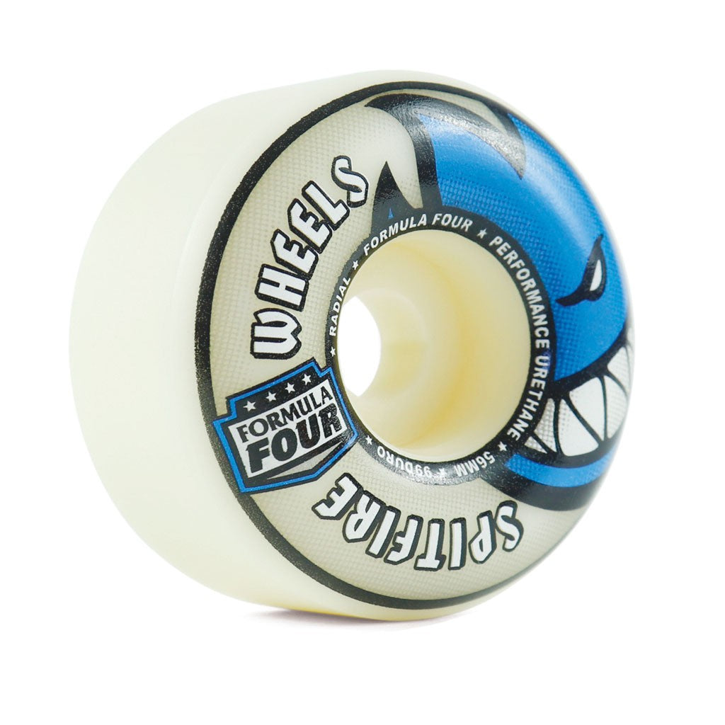 Roda Spitfire Wheels Radial Formula Four 56mm - 99A - Natural / Preto / Azul