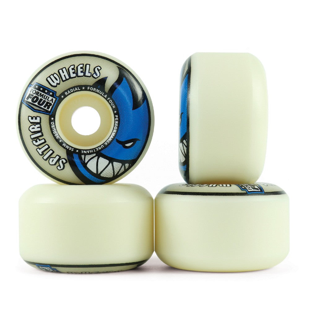 Roda Spitfire Wheels Radial Formula Four 56mm - 99A - Natural / Preto / Azul