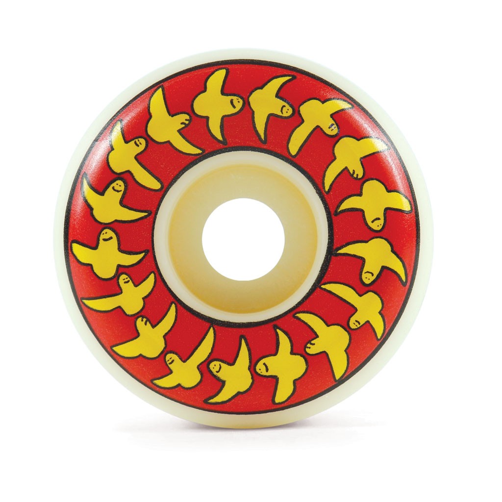 Roda Spitfire Wheels Gonz Birds Conical Full Formula Four 54mm - 99A - Natural / Vermelho / Amarelo