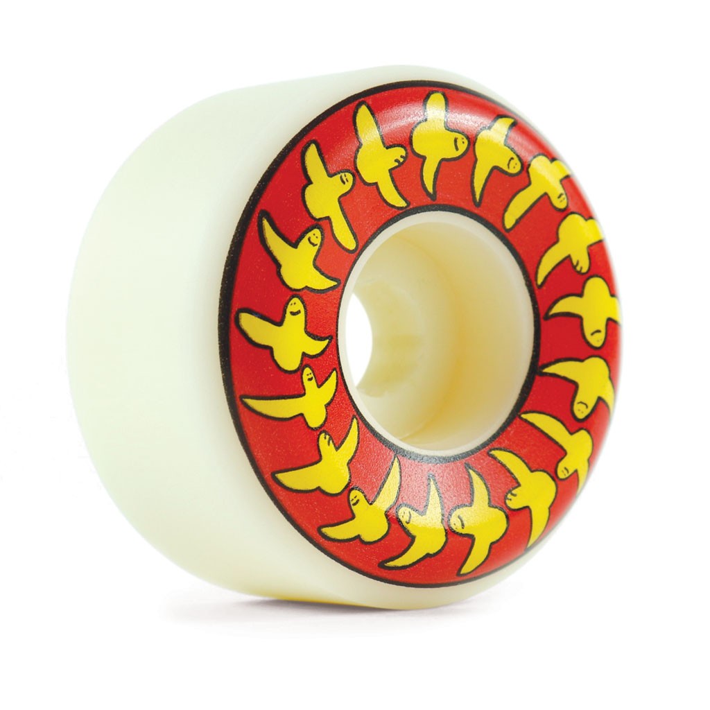 Roda Spitfire Wheels Gonz Birds Conical Full Formula Four 54mm - 99A - Natural / Vermelho / Amarelo