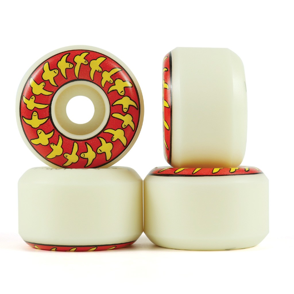 Roda Spitfire Wheels Gonz Birds Conical Full Formula Four 54mm - 99A - Natural / Vermelho / Amarelo