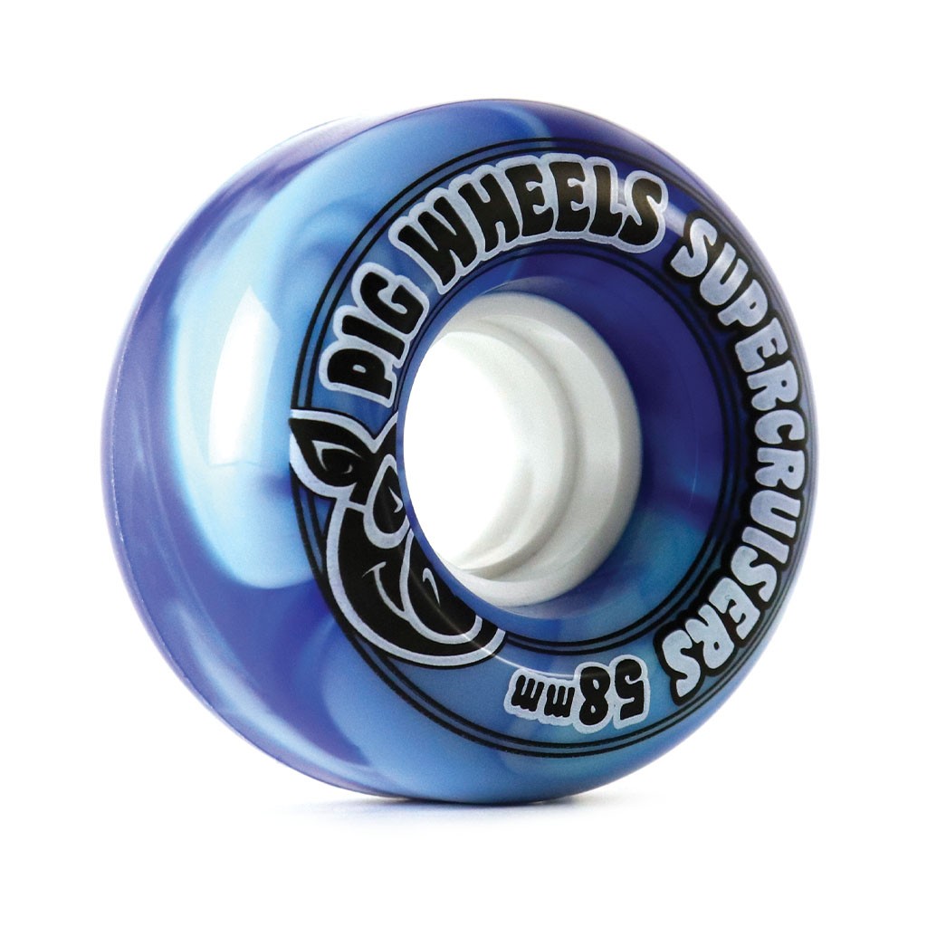 Roda Pig Wheels Supercruisers 58mm - 85a - Azul Mescla