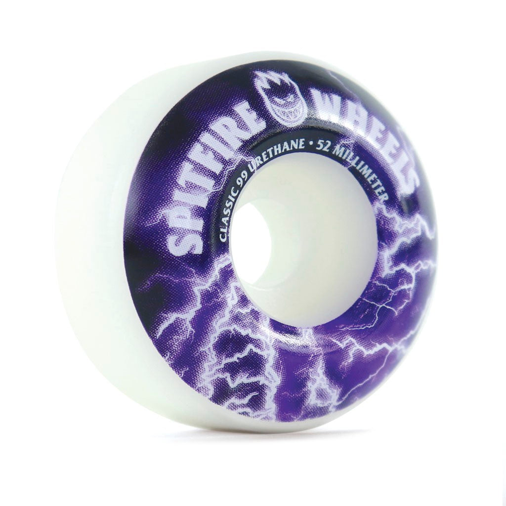 Roda Spitfire Wheels Firebolt Bighead Classic 52mm - 99DU - Branco / Preto / Roxo