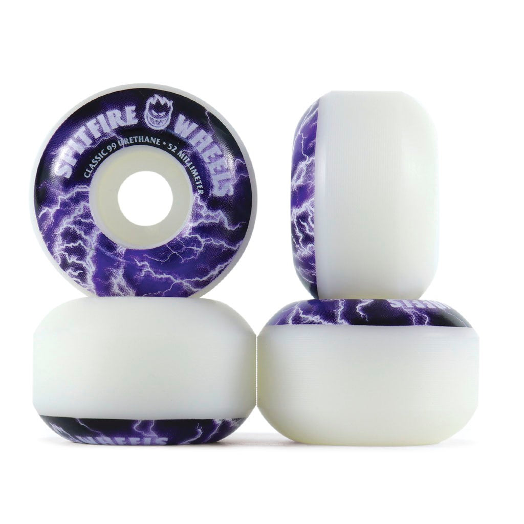 Roda Spitfire Wheels Firebolt Bighead Classic 52mm - 99DU - Branco / Preto / Roxo