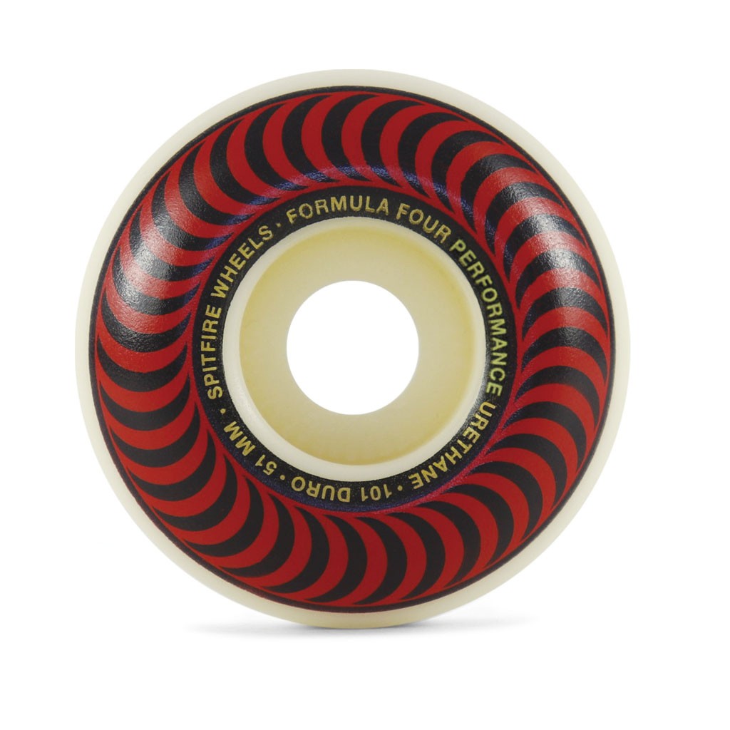 Roda Spitfire Wheels Classic Formula Four 51mm - 101DU - Bege / Preto / Vermelho
