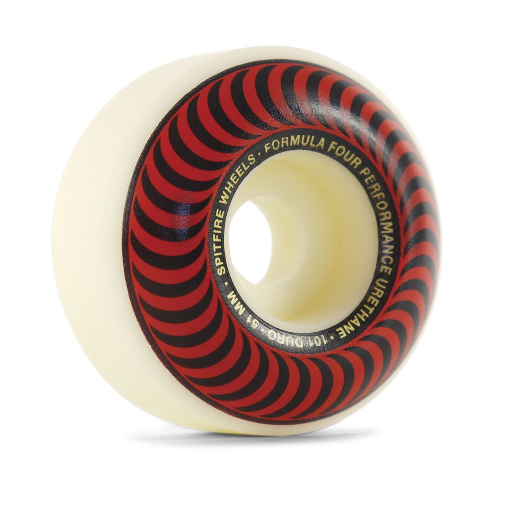 Roda Spitfire Wheels Classic Formula Four 51mm - 101DU - Bege / Preto / Vermelho