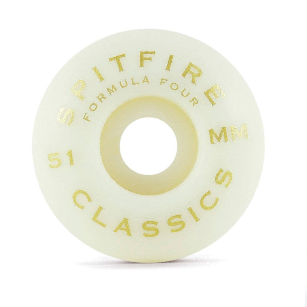 Roda Spitfire Wheels Classic Formula Four 51mm - 101DU - Bege / Preto / Vermelho