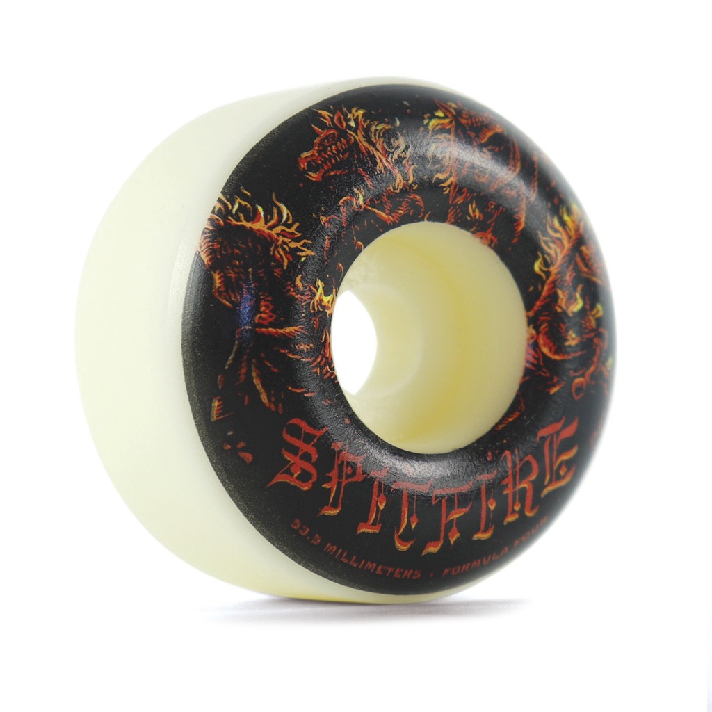 Roda Spitfire Wheels Apocalypse Radial Formula Four 53.5mm - 99DU - Bege / Preto / Vermelho