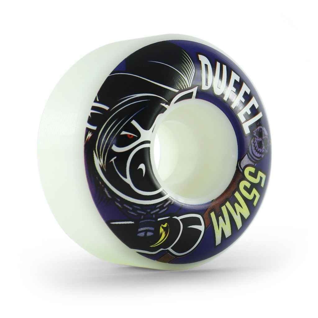 Roda Pig Wheels Duffel Vice 55mm - 101A - Branco / Roxo / Verde