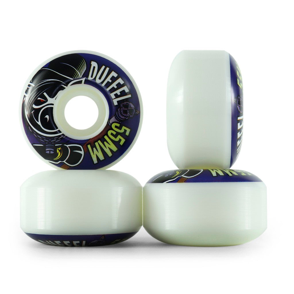 Roda Pig Wheels Duffel Vice 55mm - 101A - Branco / Roxo / Verde