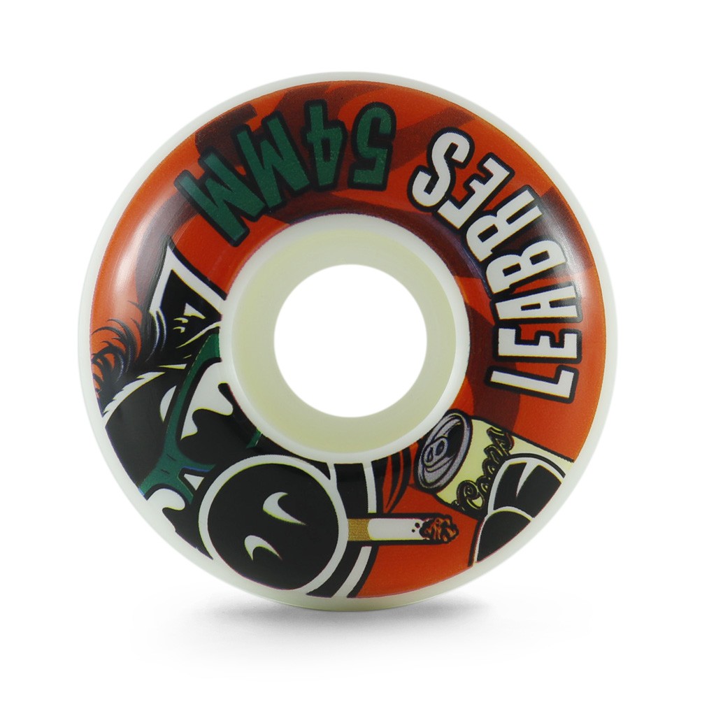 Roda Pig Wheels Leabres Vice 54mm - 101A - Branca / Laranja / Verde