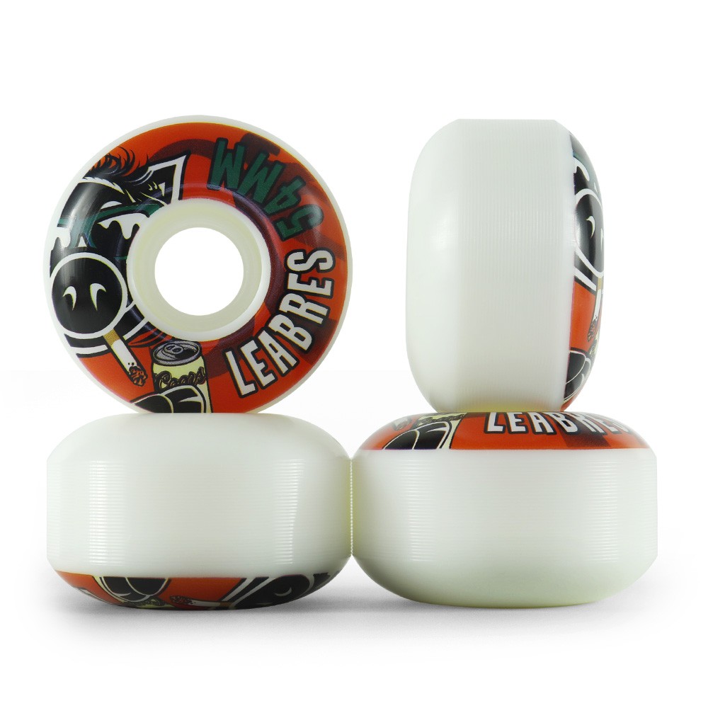 Roda Pig Wheels Leabres Vice 54mm - 101A - Branca / Laranja / Verde