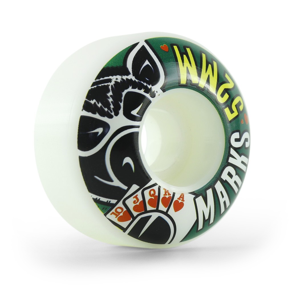 Roda Pig Wheels Marks Vice 52mm - 101A - Branco / Verde / Amarelo