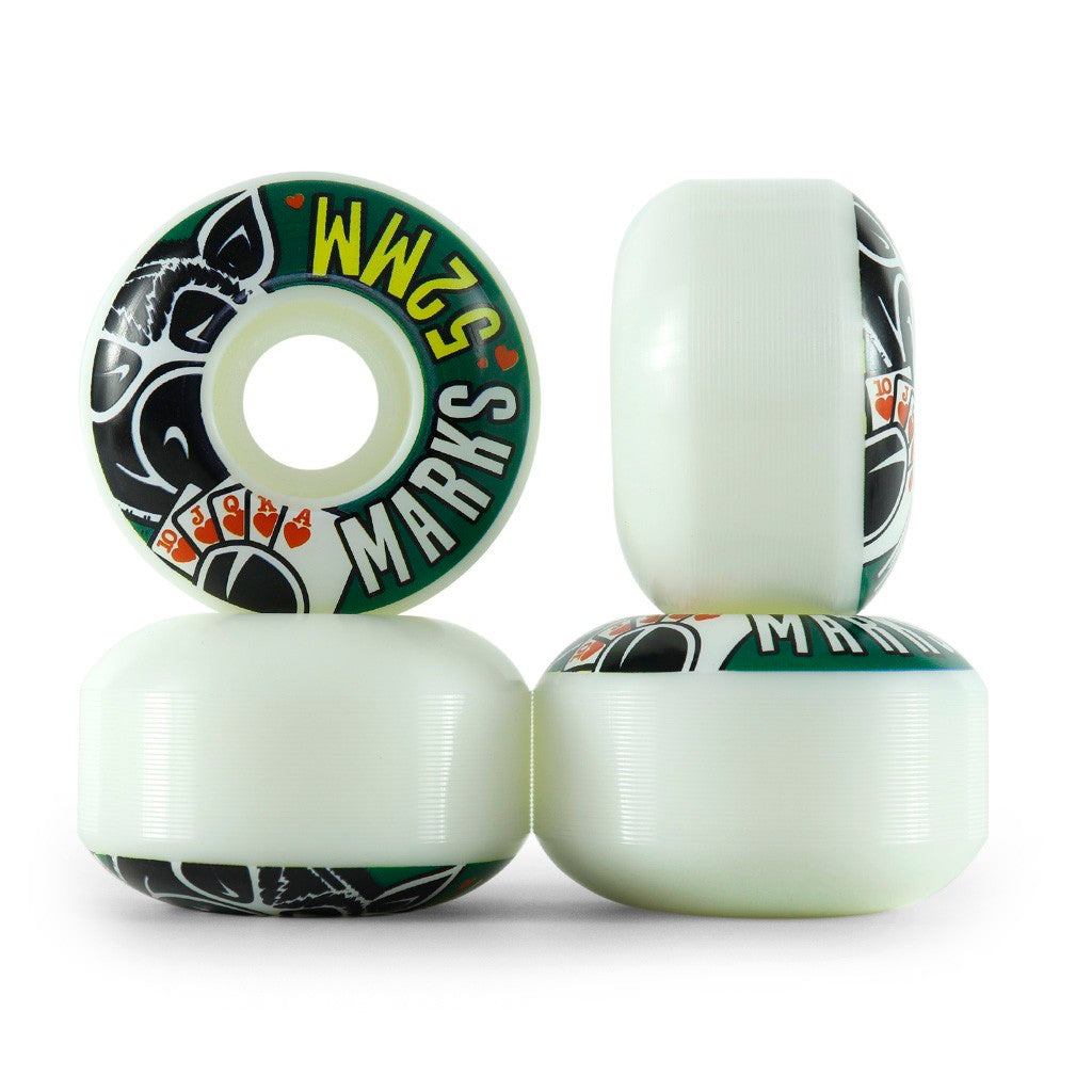 Roda Pig Wheels Marks Vice 52mm - 101A - Branco / Verde / Amarelo