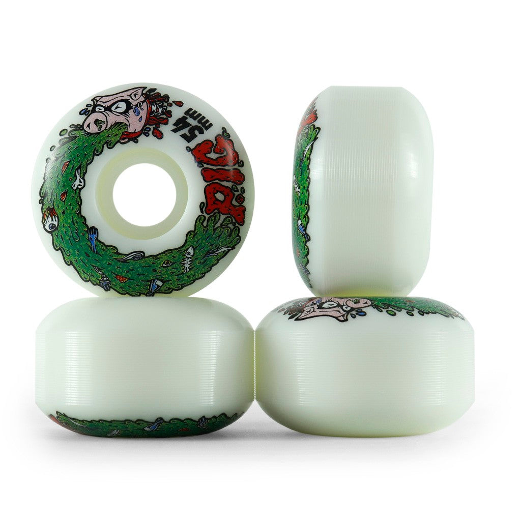 Roda Pig Wheels Swine Flu 54mm - 101A - Branco / Verde / Vermelho