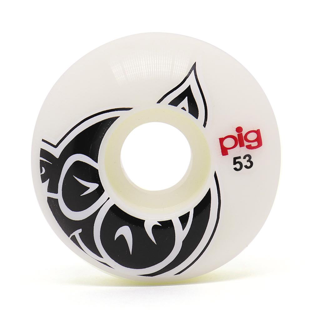Roda Pig Wheels Head ProLine 53mm - 101A - Branco / Preto