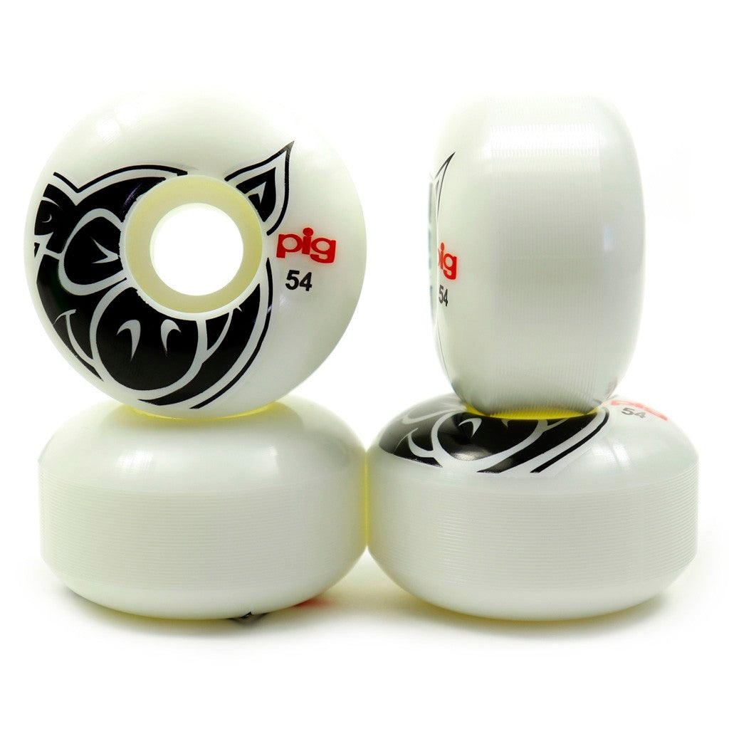 Roda Pig Wheels Head ProLine 54mm - 101A - Branco / Preto