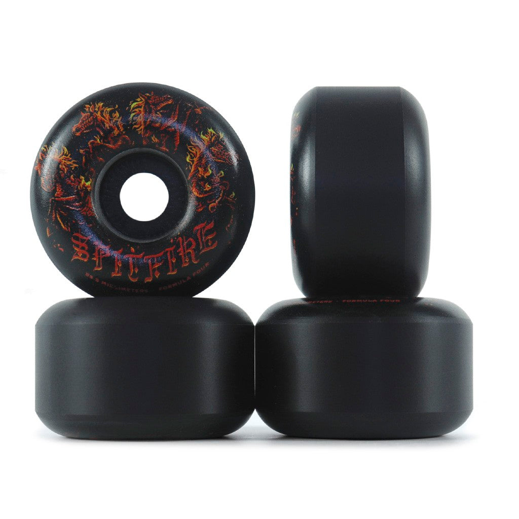 Roda Spitfire Wheels Apocalypse Radial Formula Four 55.5mm - 99DU - Preto / Vermelho