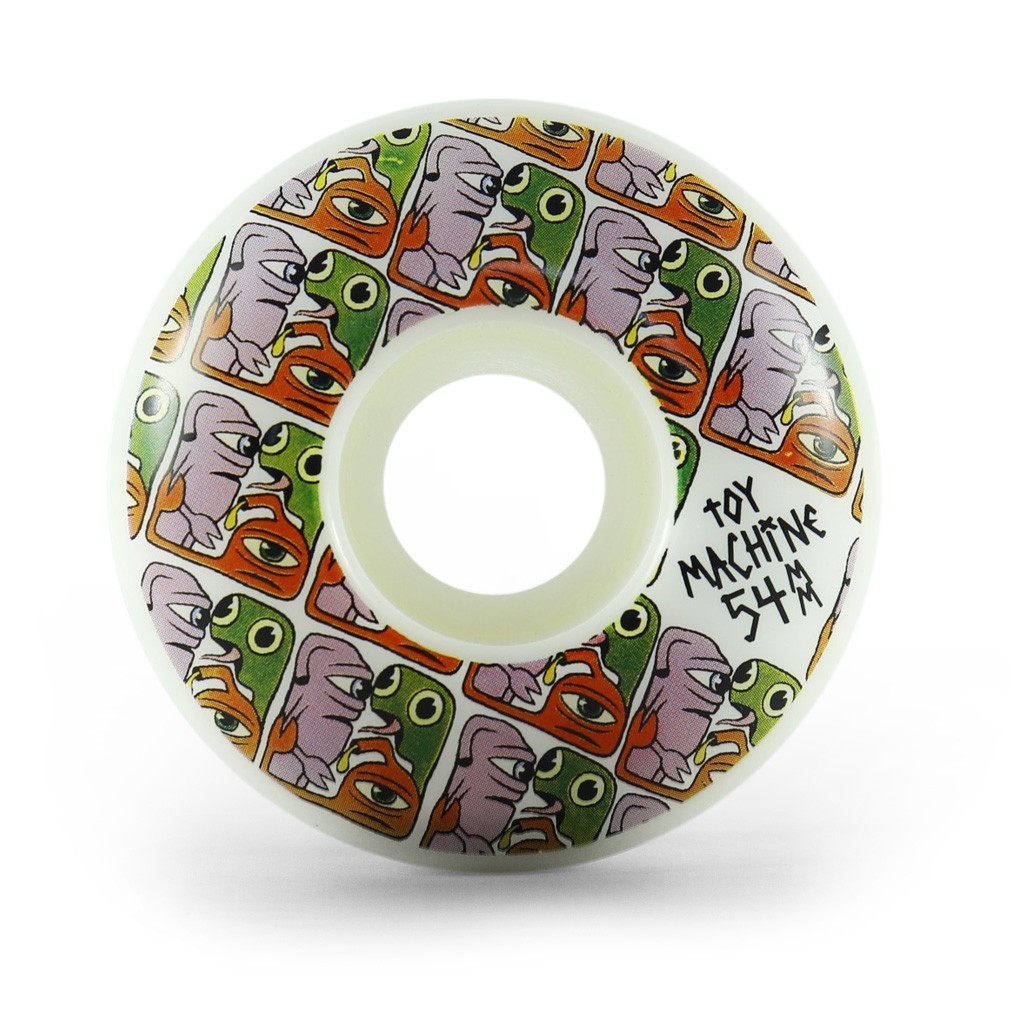 Roda Toy Machine Sect Pattern 54mm - 99A - Branca / Laranja