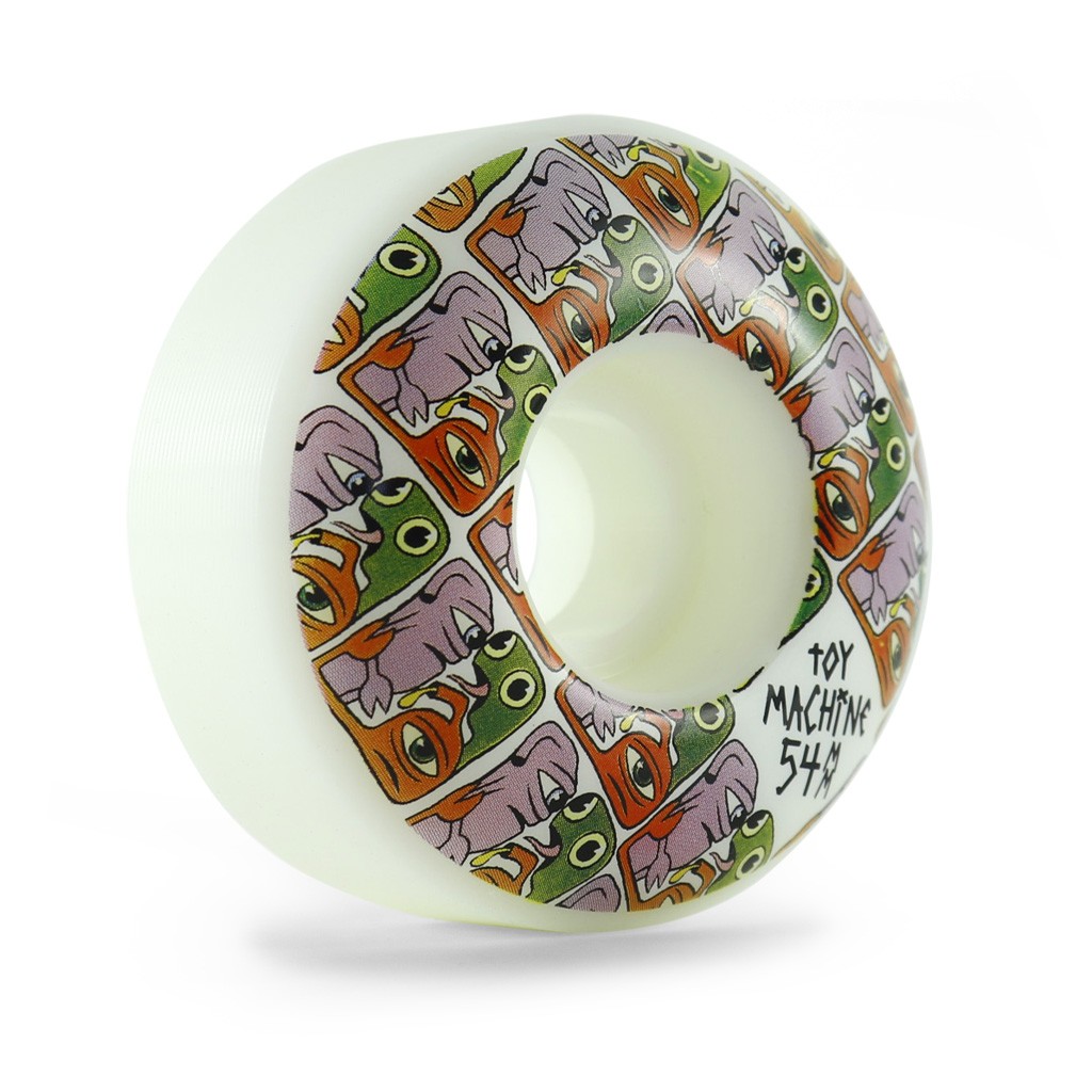 Roda Toy Machine Sect Pattern 54mm - 99A - Branca / Laranja