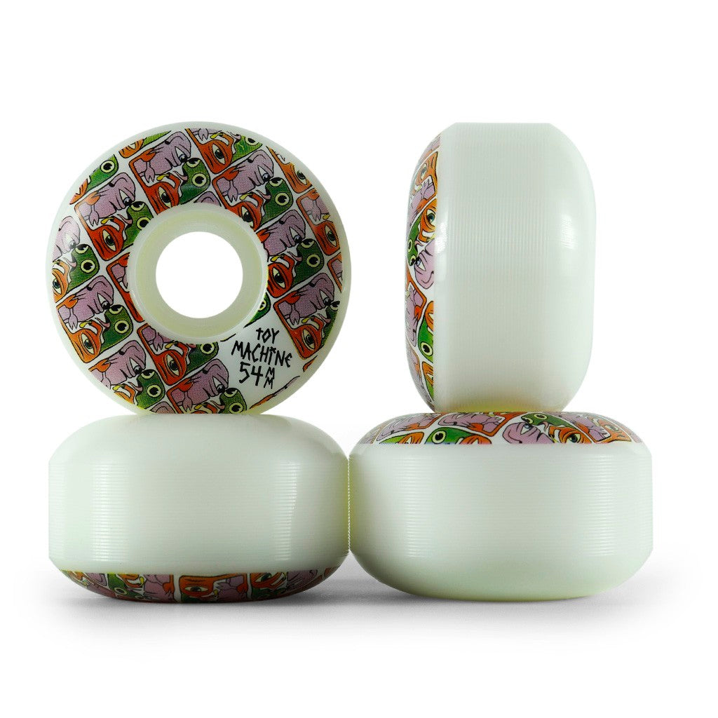 Roda Toy Machine Sect Pattern 54mm - 99A - Branca / Laranja