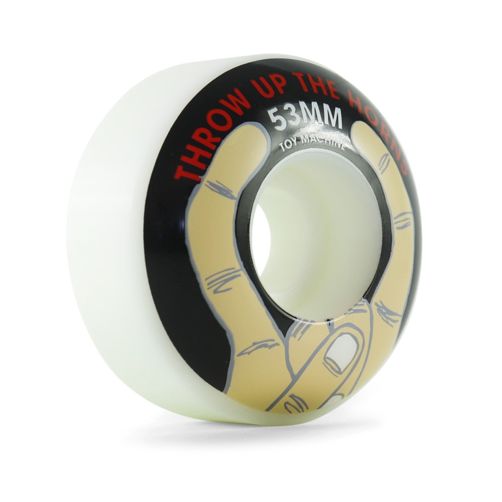 Roda Toy Machine Horns 53mm - 99A - Branco / Preto