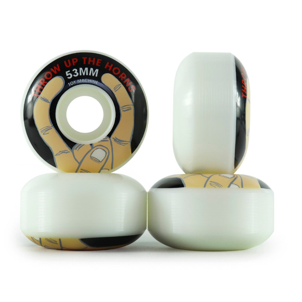 Roda Toy Machine Horns 53mm - 99A - Branco / Preto