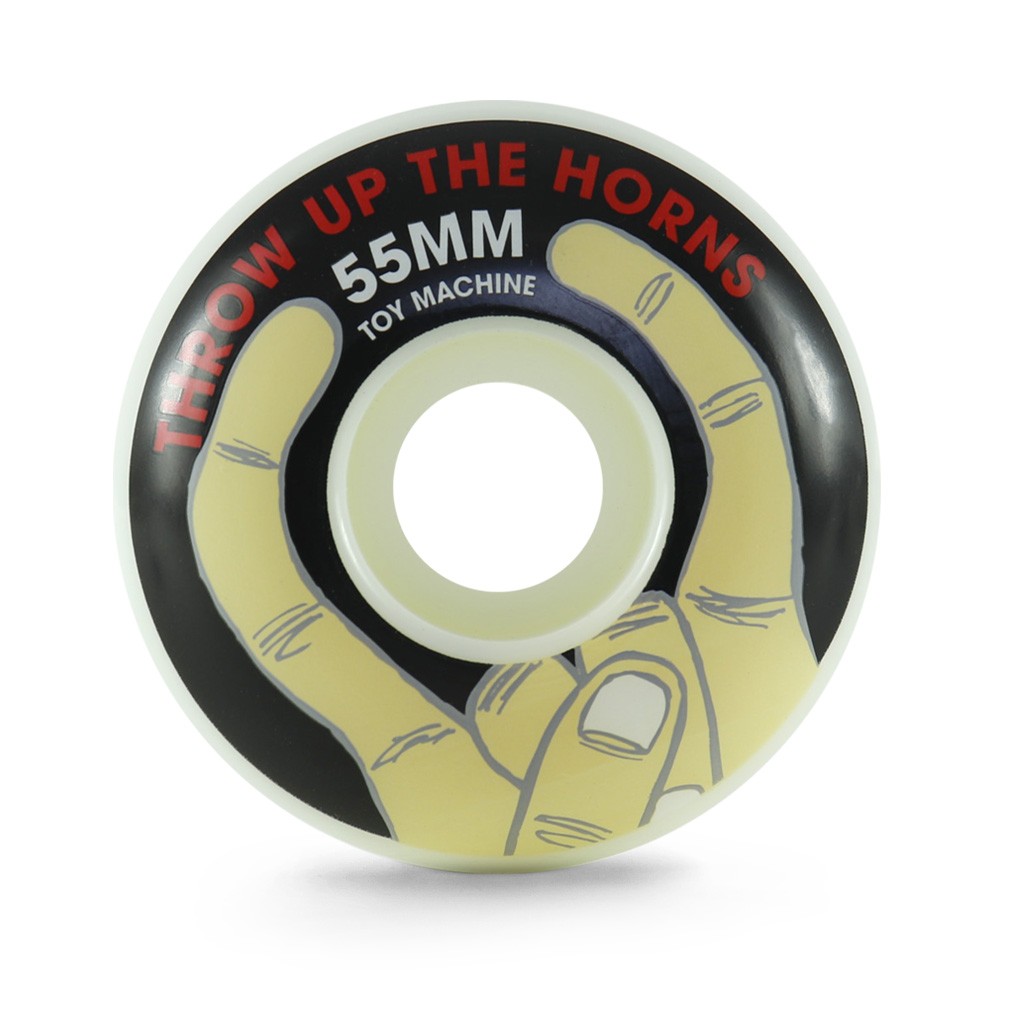 Roda Toy Machine Horns 55mm - 99A - Branco / Preto
