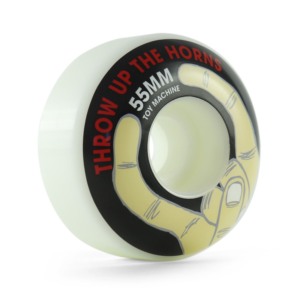 Roda Toy Machine Horns 55mm - 99A - Branco / Preto