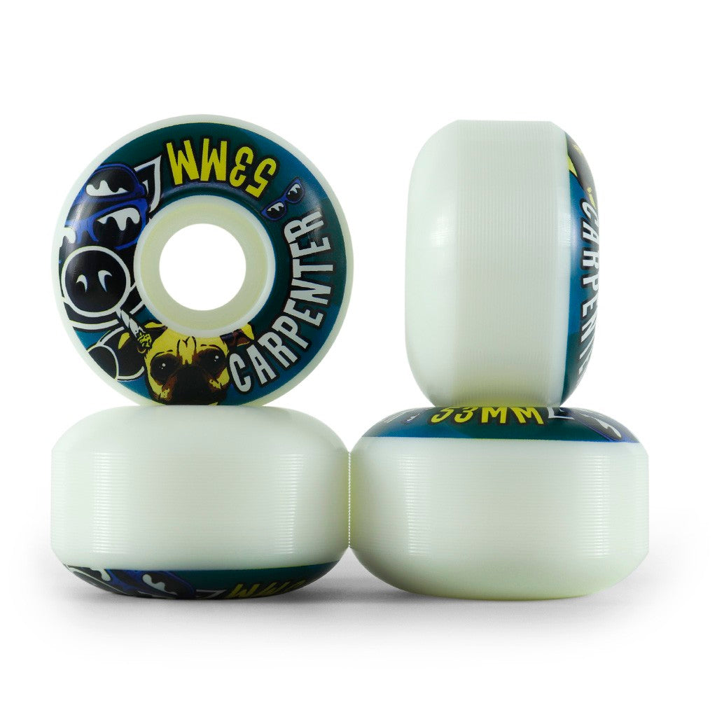 Roda Pig Wheels Carpenter Vice 53mm - 101A - Branca / Azul / Amarelo