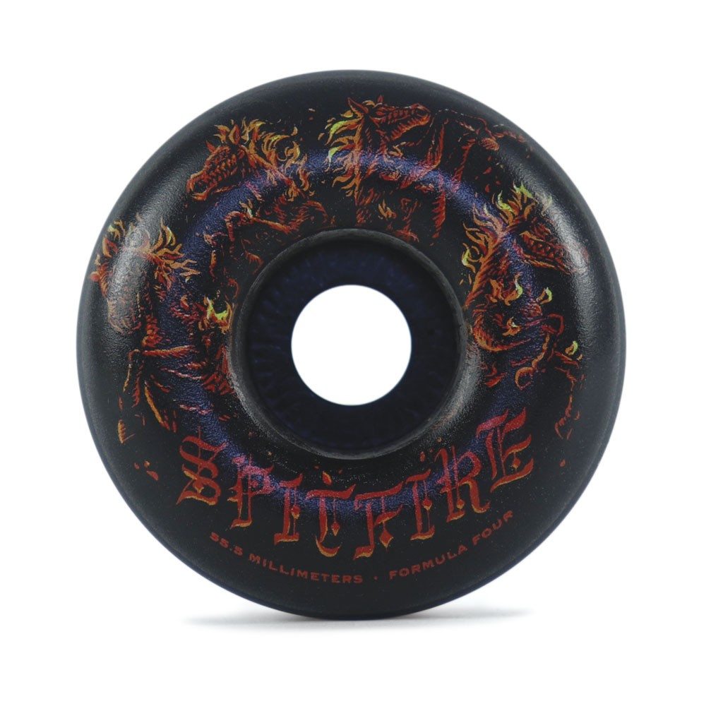 Roda Spitfire Wheels Apocalypse Radial Formula Four 55.5mm - 99DU - Preto / Vermelho