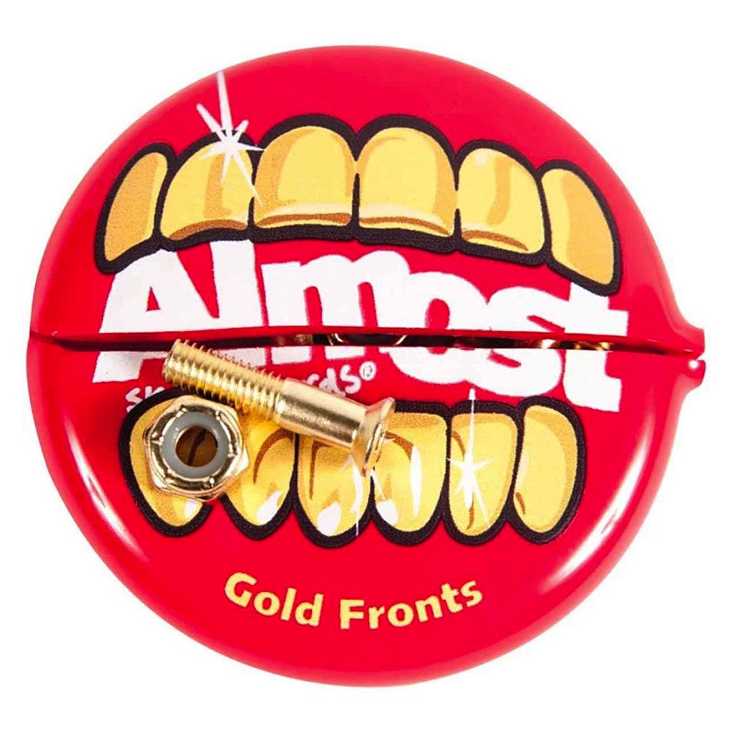 Parafuso de base Almost Skateboards Gold Fronts 1 Inch - Dourado