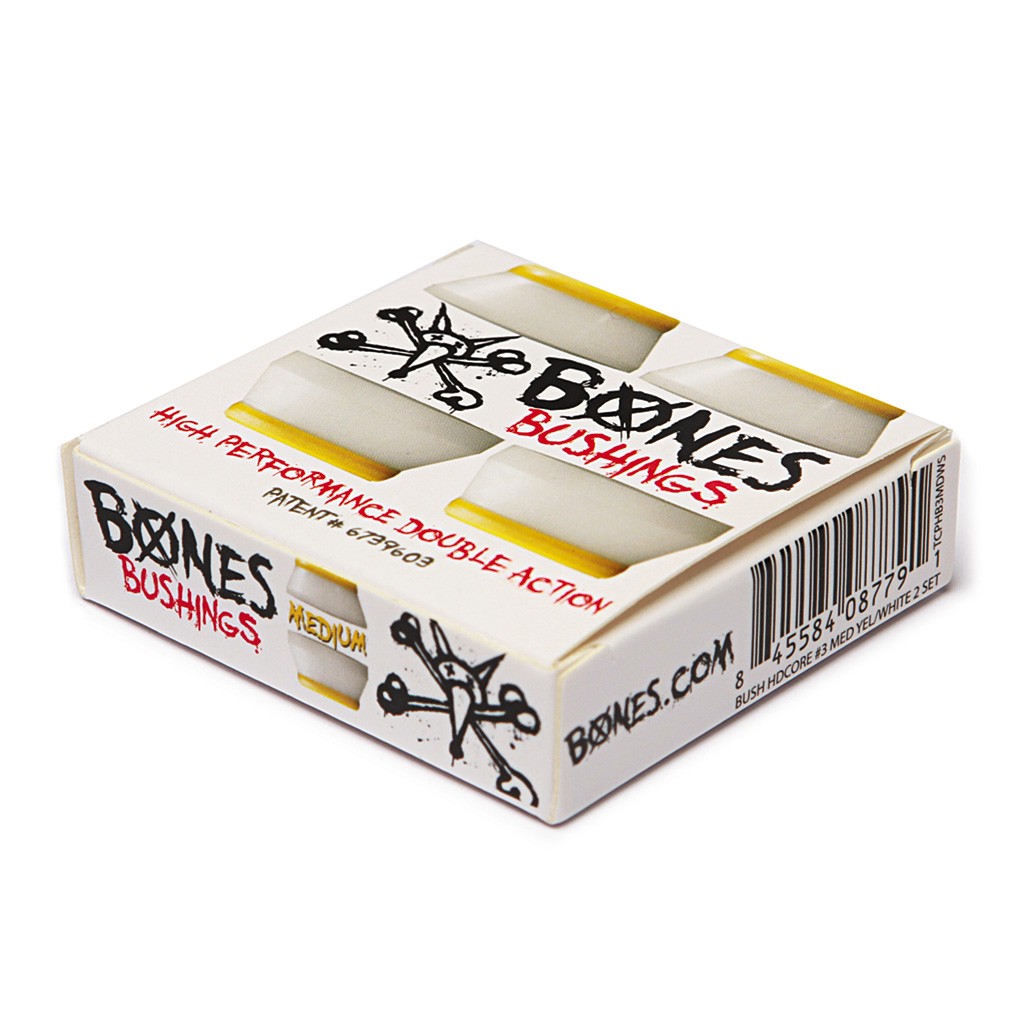 Amortecedor Bones Bushings Medium - Branco / Amarelo